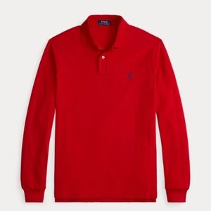 Polo by Ralph Lauren Classic Red Polo Shirt Navy Horse Youth XL(18-20) Pre-owned